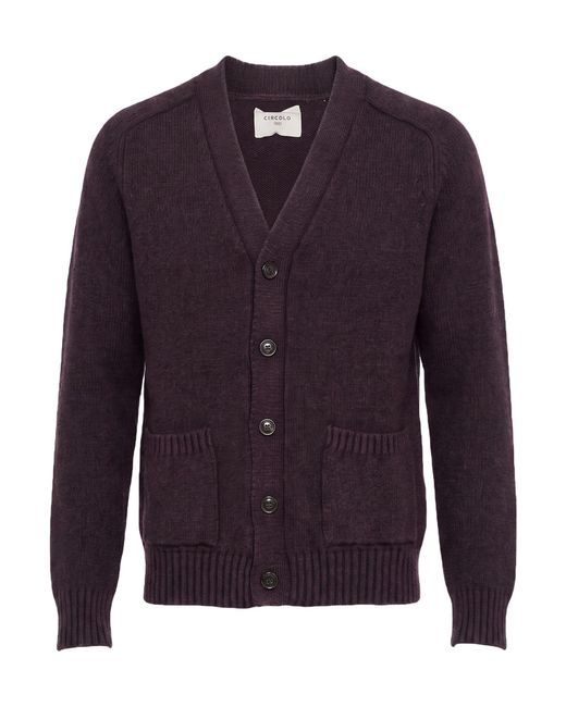Circolo 1901 Blue Cardigan Merino Wool for men