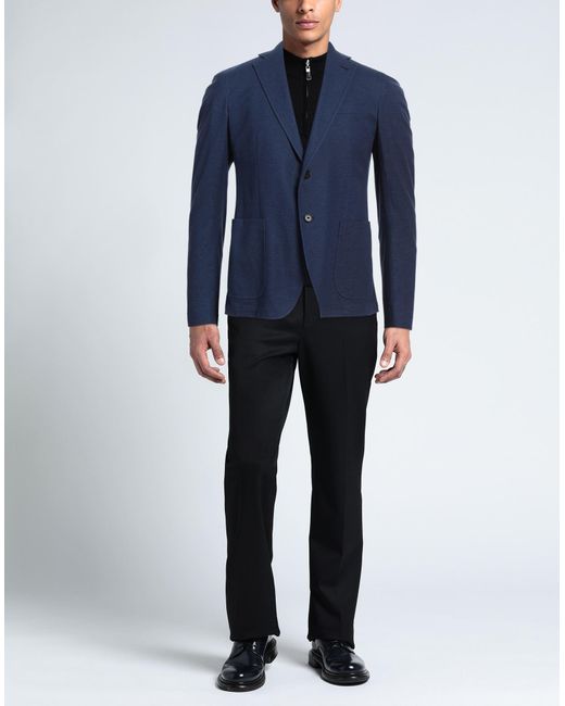 IDEA ITALIAN DESIGN ELEMENTS OF APPAREL Blue Blazer Cotton for men