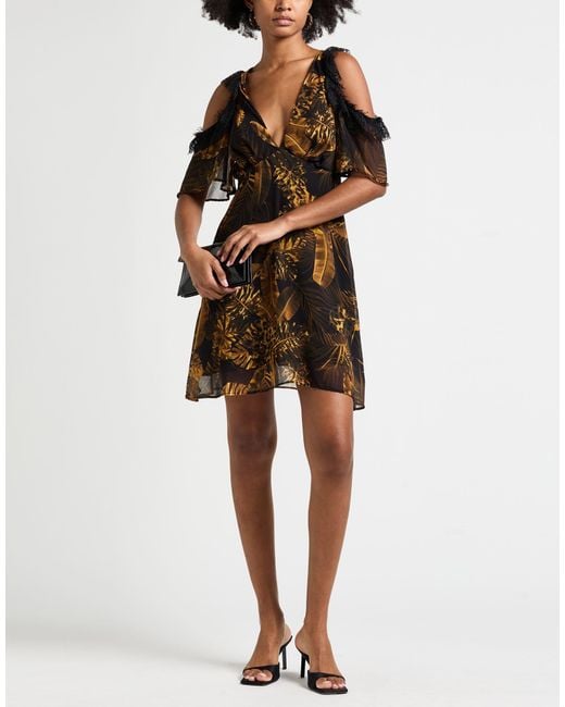 Gaelle Paris Black Mini Dress Polyester