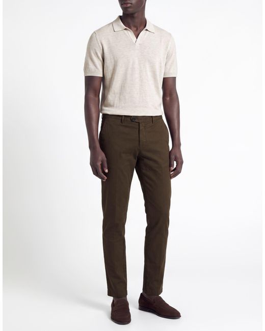 BE ABLE Brown Khaki Pants Cotton, Elastane for men
