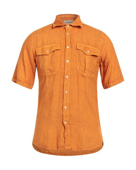 Gran Sasso Orange Shirt for men