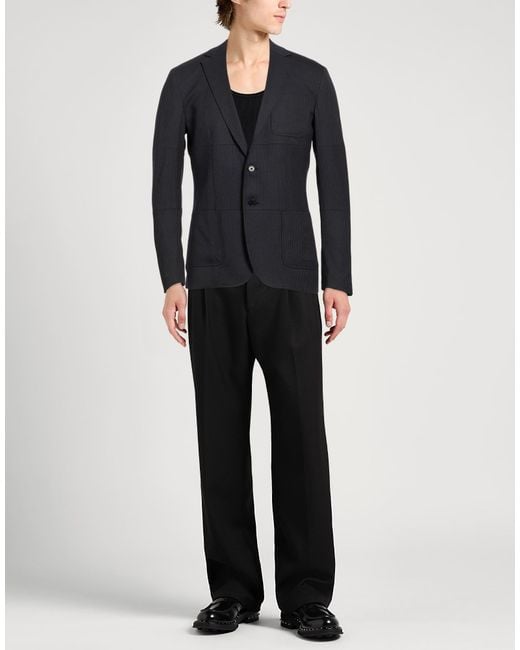 Bikkembergs Blue Midnight Blazer Wool, Polyester, Elastane for men