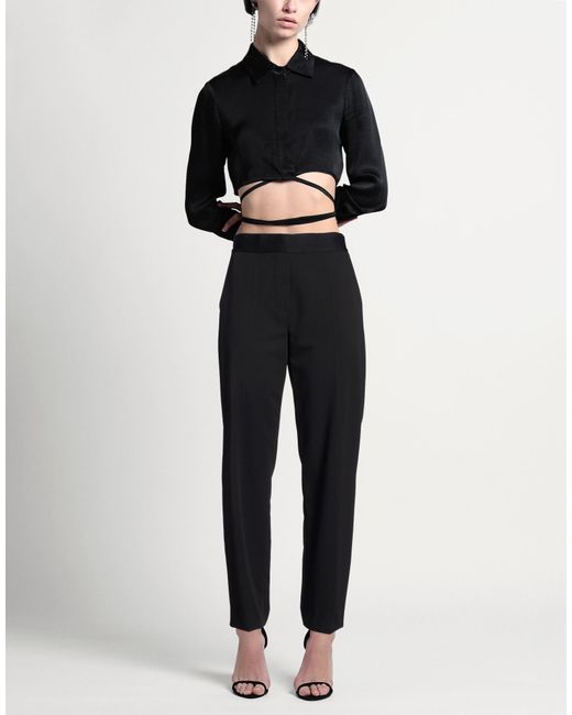 RUE DU BAC Black Pants Polyester, Viscose, Elastane