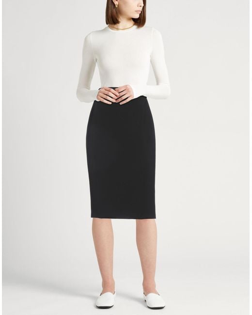 Max Mara Black Midi Skirt Polyester, Elastane