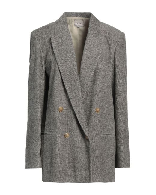 Alysi Gray Crème Blazer Viscose, Virgin Wool, Wool