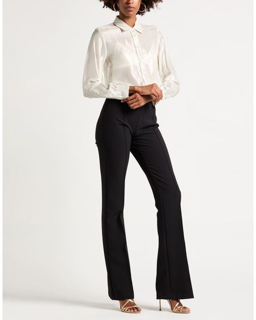 Marella White Shirt Viscose, Metallic Fiber