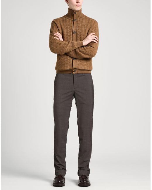 PT Torino Gray Dark Pants Virgin Wool, Polyester, Elastane for men