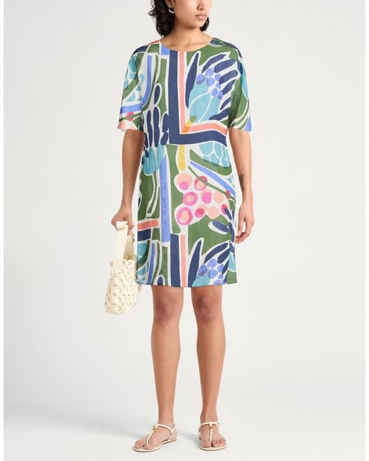 120% Lino Blue Mini Dress Linen