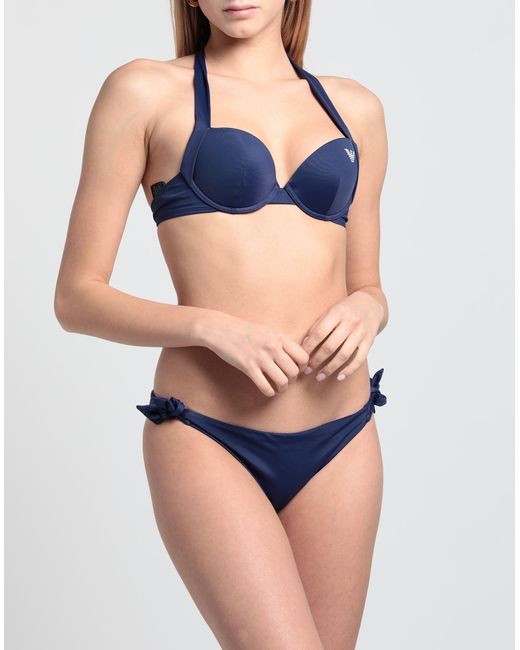 Emporio Armani Synthetic Bikini in Dark Blue (Blue) | Lyst