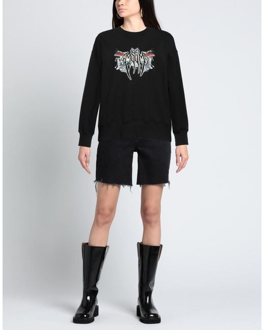MSGM Black Sweatshirt Cotton