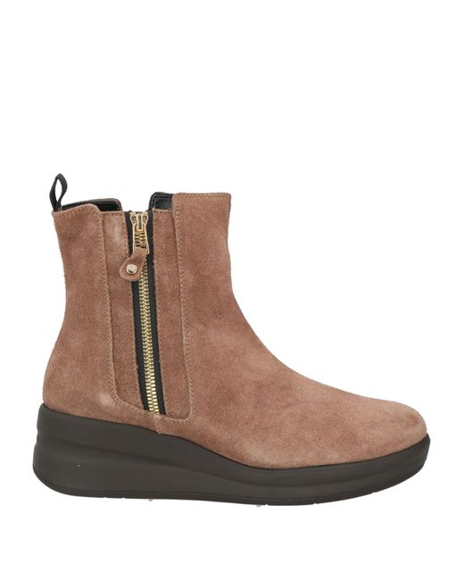 Melluso Walk Brown Ankle Boots Leather