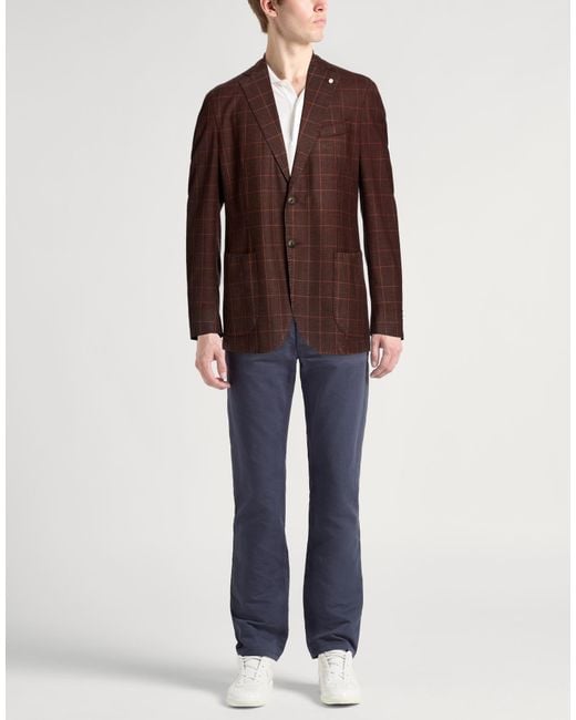 L.b.m. 1911 Brown Blazer Wool for men
