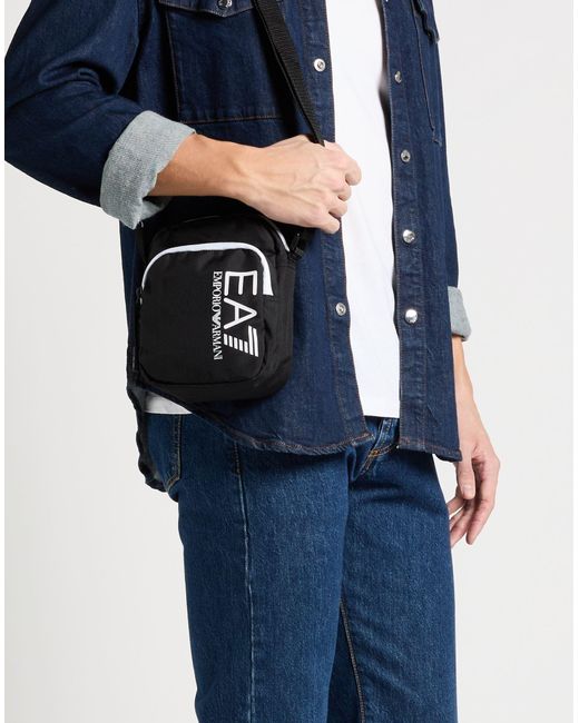 EA7 Black Cross-Body Bag Polyester for men
