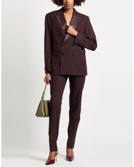 BROGNANO Purple Suit Polyester, Viscose
