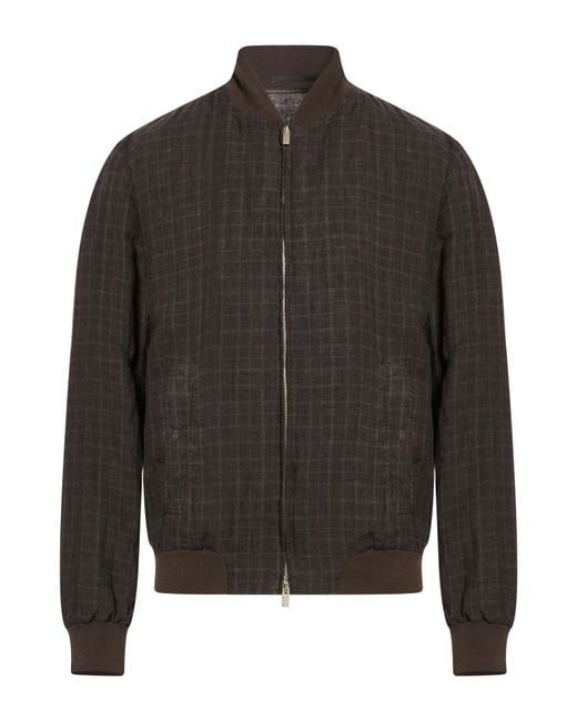 Boglioli Gray Dark Jacket Linen for men