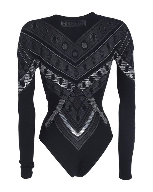 Emilio Pucci Black Bodysuit Polyamide, Polyester, Elastane