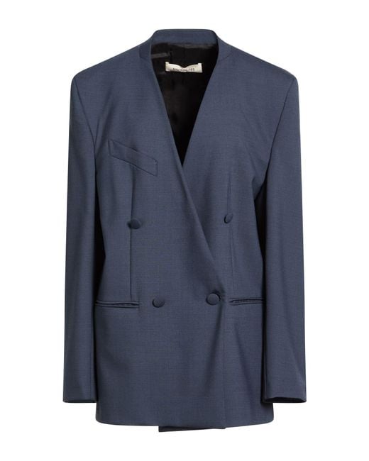 Nineminutes Blue Blazer Polyester, Wool, Elastane