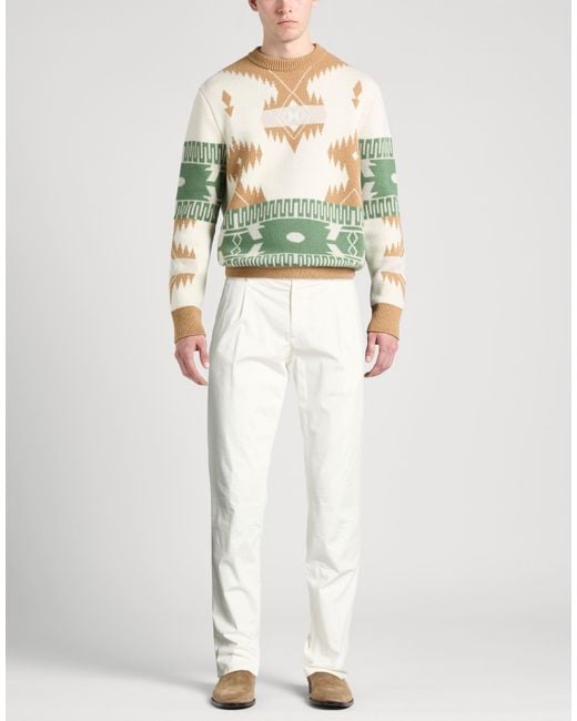 Lardini White Pants Cotton, Lyocell, Elastane for men