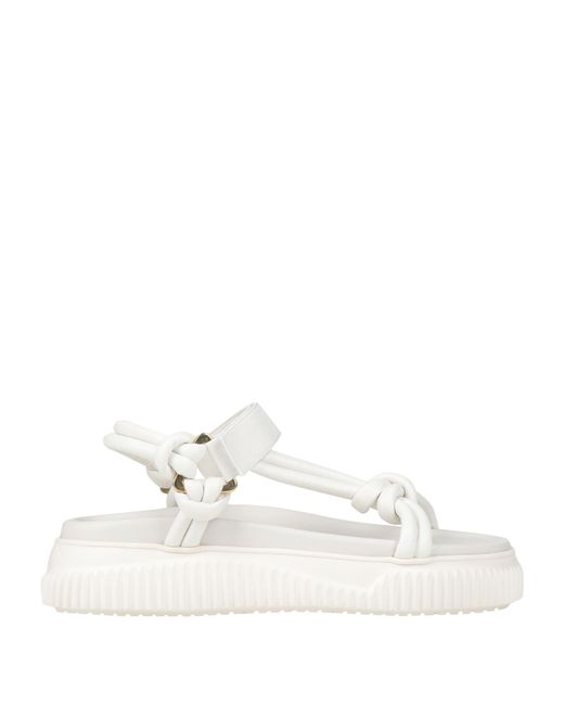 Voile Blanche White Lisa 34 Sandals Leather
