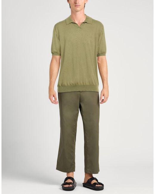 Alpha Studio Green Sweater Cotton for men