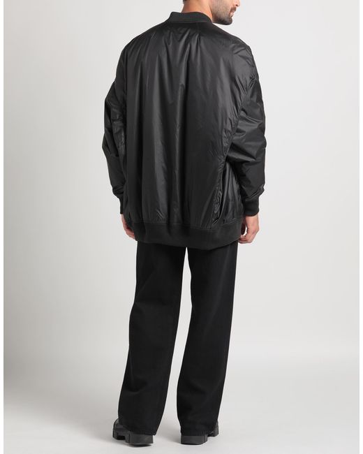 Rick Owens Black Jacket Polyamide, Virgin Wool for men