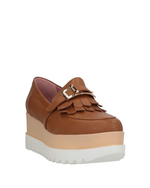 Lorenzo Mari Brown Loafers Leather