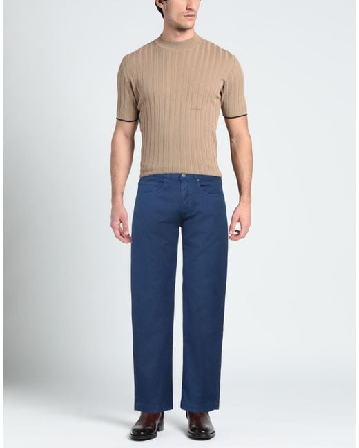 Massimo Alba Blue Trouser for men