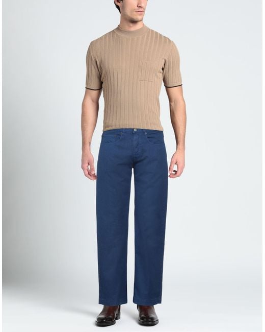 Massimo Alba Blue Trouser for men