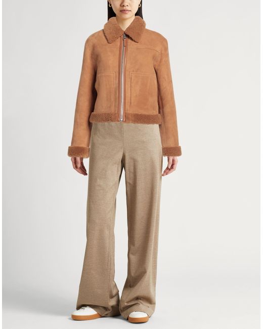 Tory Burch Brown Shearling & Teddy