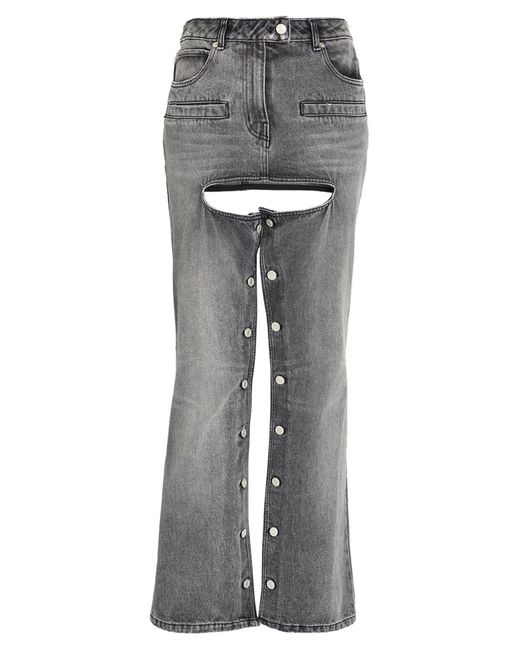 Pantalon En Jean Courreges en coloris Gray