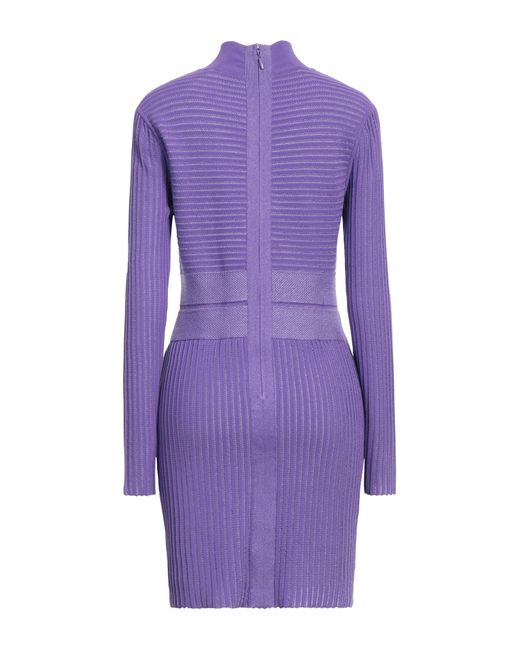 Hervé Léger Purple Mini Dress