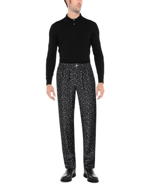 Dolce & Gabbana Gray Pants Silk for men