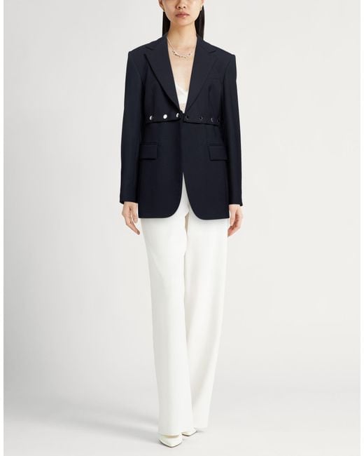 Sportmax Blue Midnight Blazer Virgin Wool