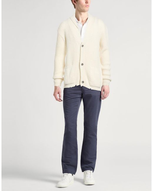 Daniele Alessandrini Natural Cardigan Wool, Acrylic for men
