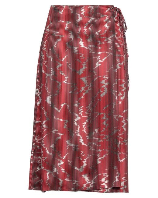 Jupe midi Boss en coloris Red