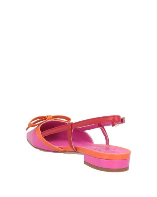 Roberto Festa Pink Fuchsia Ballet Flats Leather