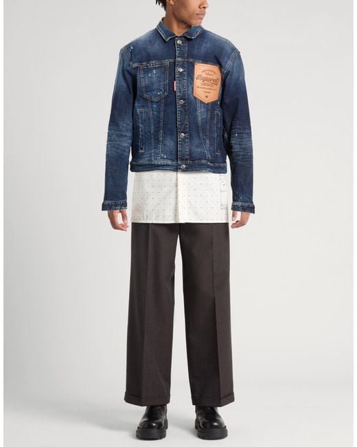 DSquared² Blue Denim Outerwear for men
