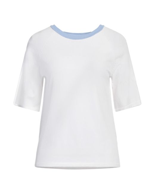 Blugirl Blumarine White Sweater Viscose, Polyester