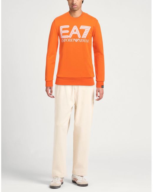 Felpa di EA7 in Orange da Uomo