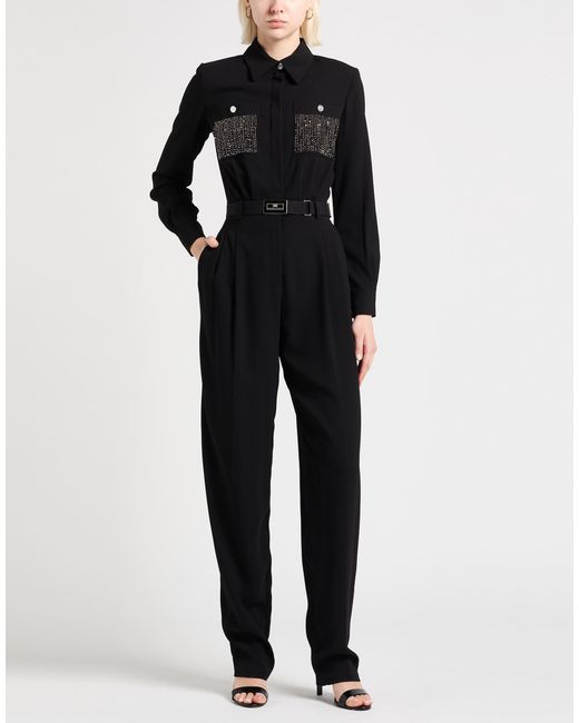 Elisabetta Franchi Black Jumpsuit