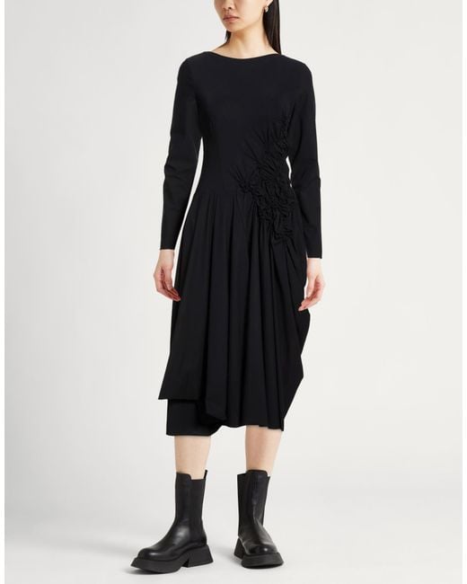 High Black Midi Dress