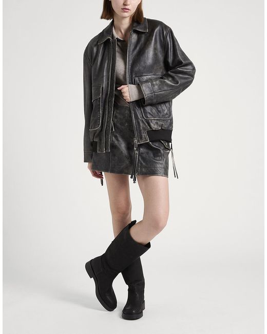 MAX&Co. Gray Massimo Jacket Sheepskin