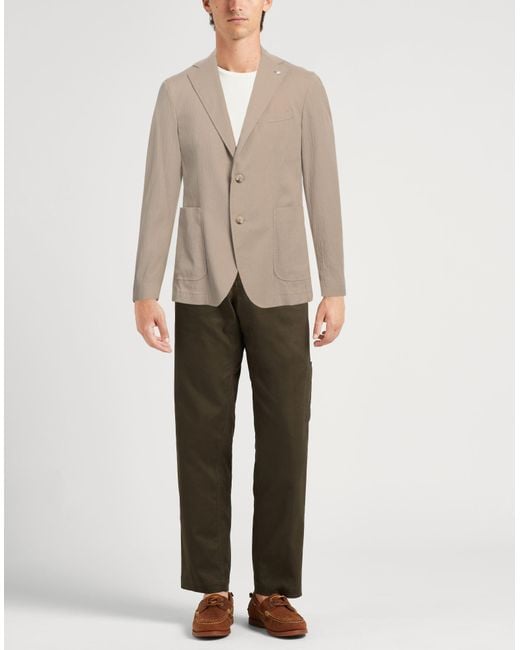 Manuel Ritz Natural Sand Blazer Lyocell, Cotton, Elastane for men