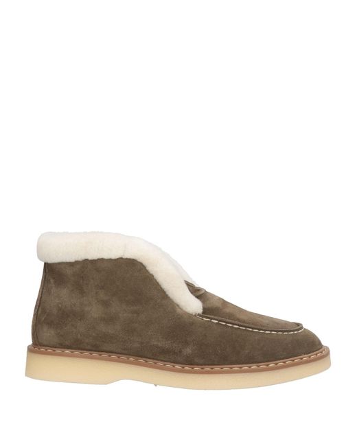 Cerruti 1881 Brown Military Ankle Boots Leather