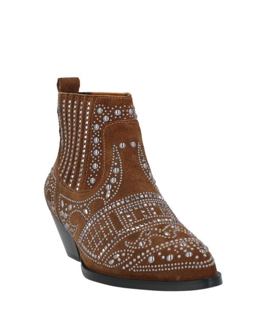 Bibi Lou Brown Ankle Boots