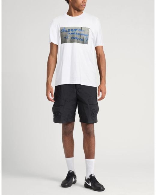 MSGM White T-Shirt Cotton for men