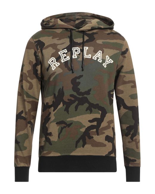 Felpa di Replay in Green da Uomo