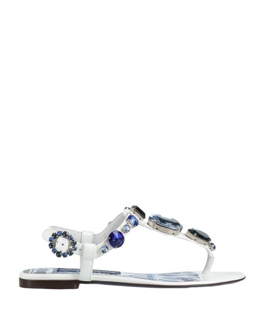 Sandalias de dedo Dolce & Gabbana de color White