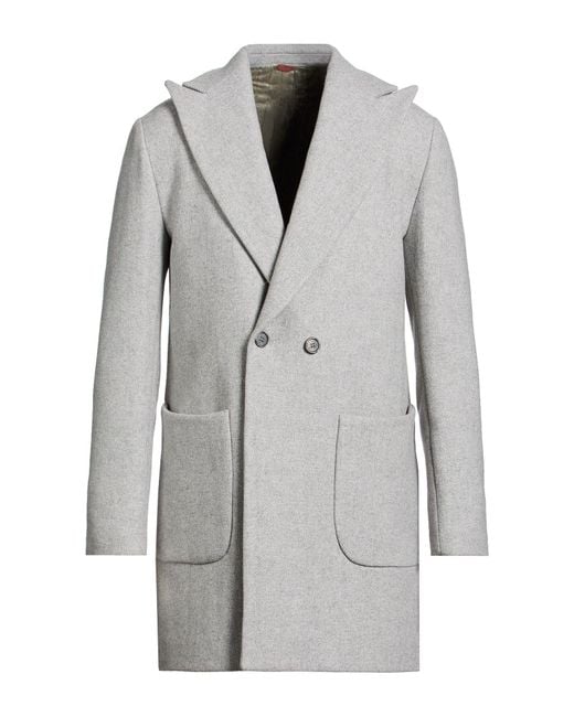 BRERAS Milano Gray Light Coat Wool, Polyester for men