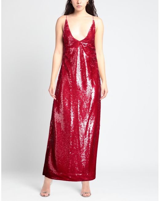 Ganni Red Midi Dress